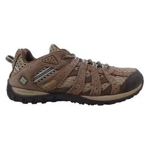 Columbia Women's 6.5 Comfort Shoes Suede/Mesh Hiking Lace-Up Brown Sneakers